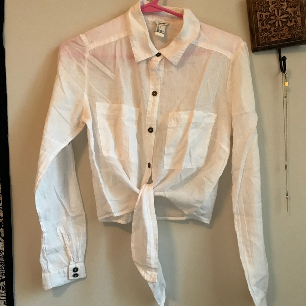 Cropped collared top - Picture 3 of 4